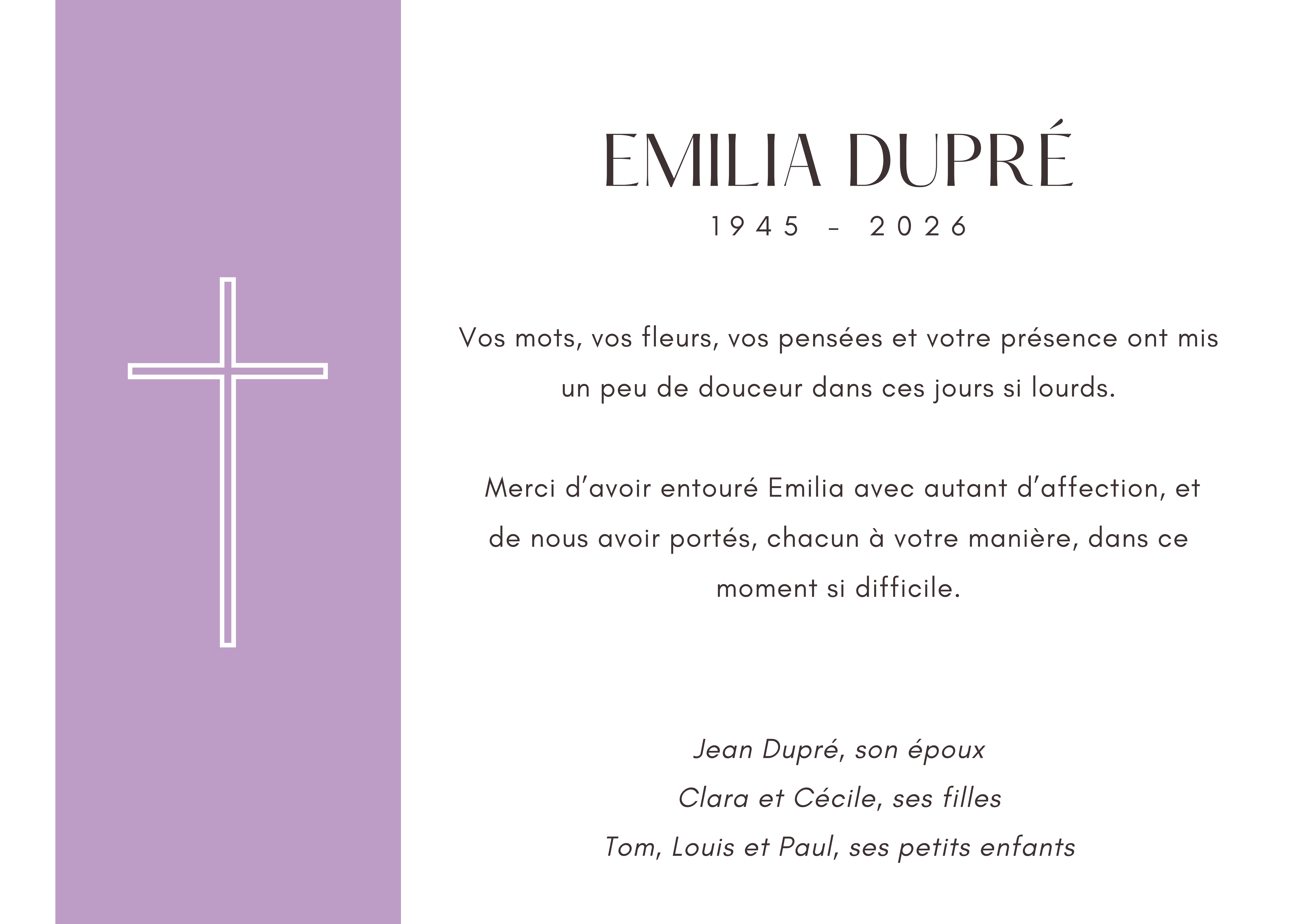 Faire-part variante
